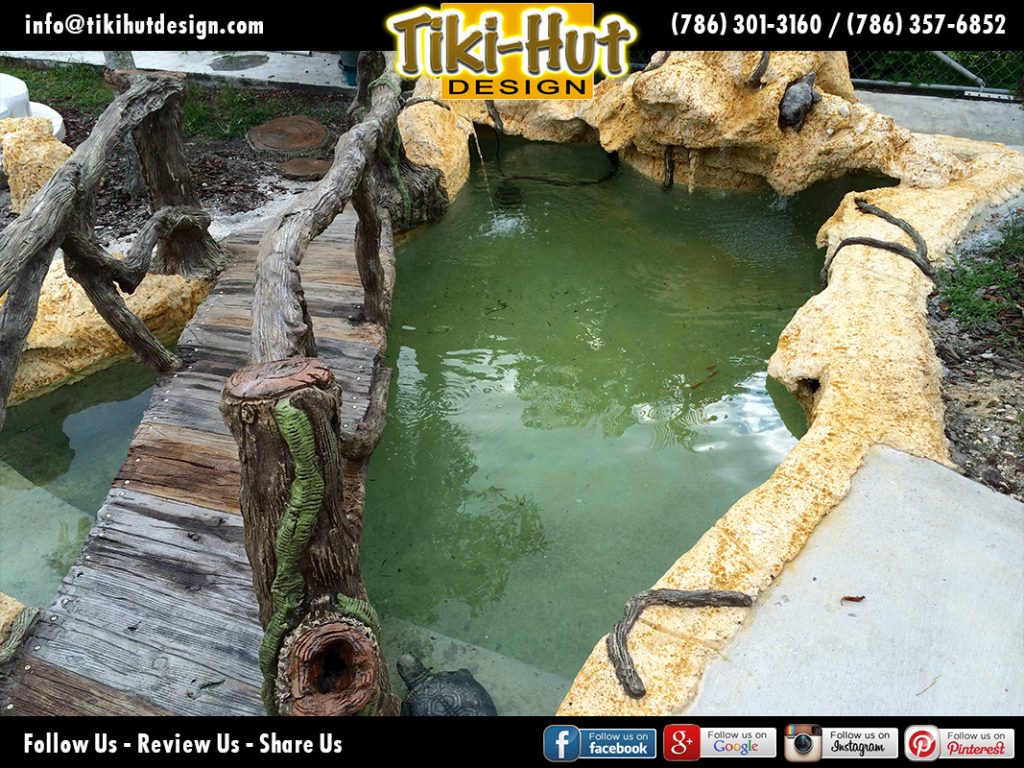 Custom-Cement-Pond-Tiki-Huts-Miami