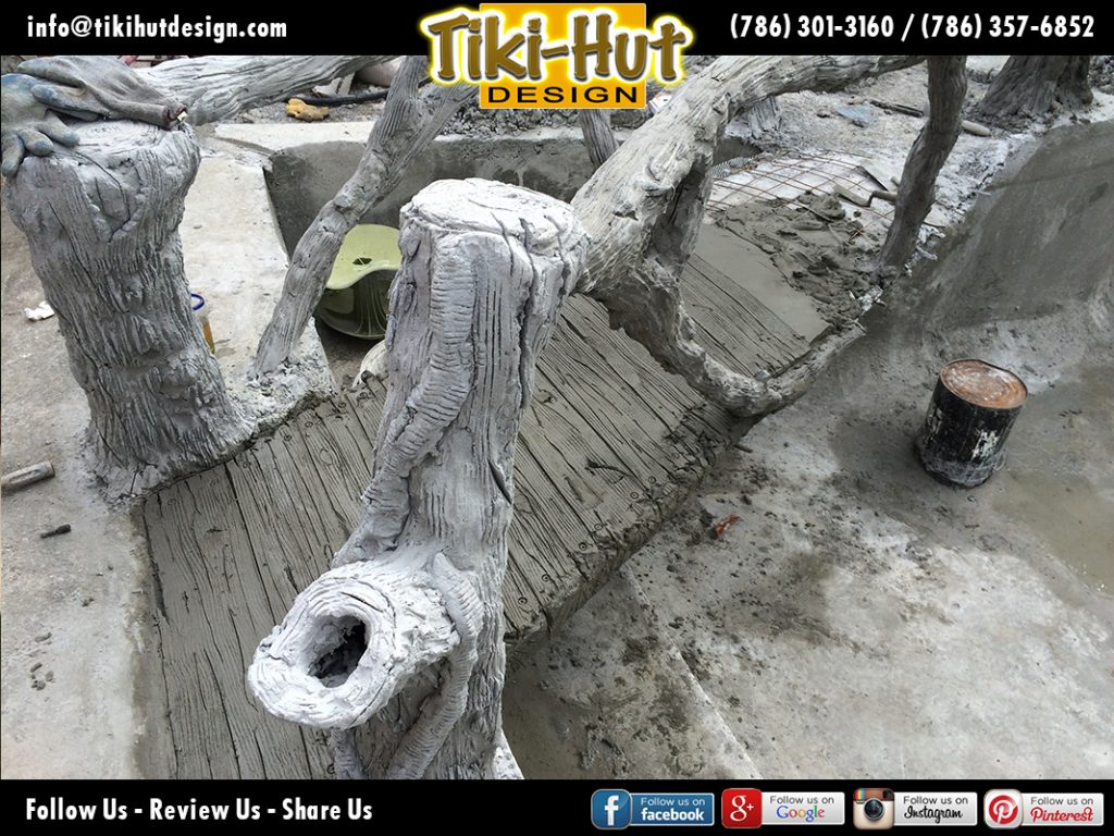 Custom-Cement-Pond-underconstruction-Tiki-Huts-Miami