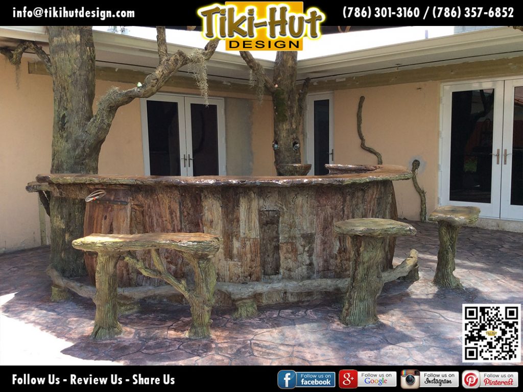 Custom-Tiki-Bar-sculpted-and-bar-stools-by-Tiki-Hut-Design-of-Miami