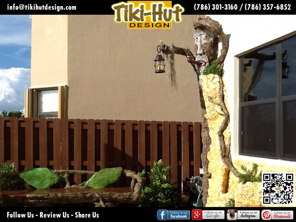 Custom-cement-structure-holding-lamp-by-Tiki-Hut-Design-of-Miami